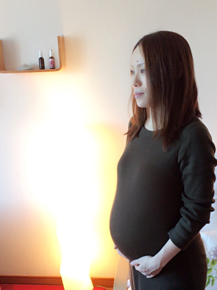 臨月の妊婦さん。もっと早くに来ればよかった〜(^^)?